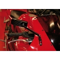 Motocyklové hliníkové zrcátka ACTION do kapot - černé (elox)