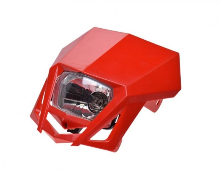 Enduro maska SMC se světlem - červená