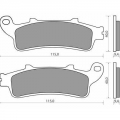 Honda CB 1100 SF1 X11 2000-2003 brzdové destičky zadní NHC CU-1