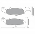 Kawasaki ER-6F 600 Levá strana 2006-2008 brzdové destičky přední NHC CU-1